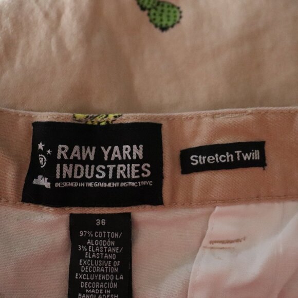 Raw Yarn Industries Stretch Twill 36 Cotton Lightweight Cactus Chino Shorts - Picture 9 of 11